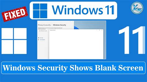 How To Fix Windows Security Shows Blank Screen In Windows Youtube