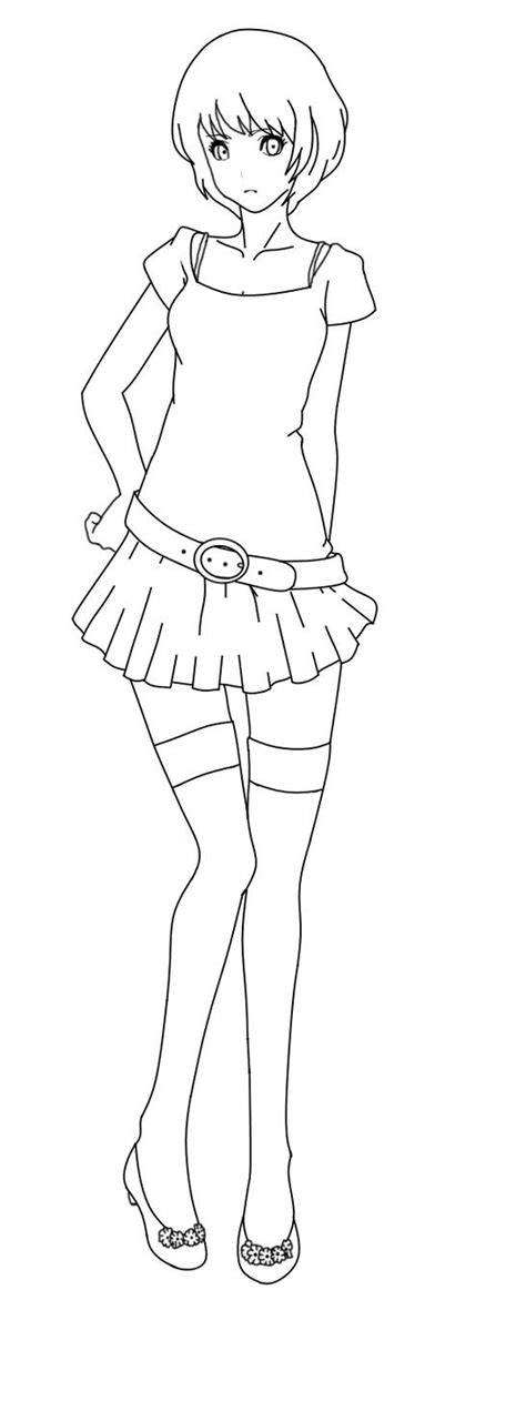 Punk Dress Lineart By Salamandershadow On Deviantart