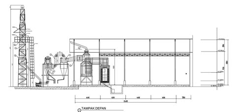 Cross Section Of Incinerator Factory In Detail Autocad D Drawing Cad