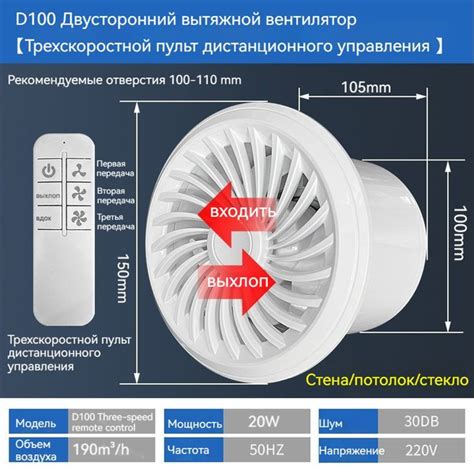 Реверсивный вытяжной вентилятор с дистанционным управлением купить на ...