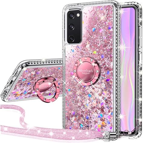 Silverback For Samsung Galaxy S20 Fe 5g Case Moving Liquid Holographic Sparkle Glitter Case