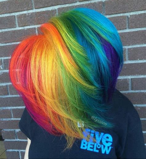 Hair Tutorials Short Rainbow Hair Rainbow Hair Color Short Hair Styles