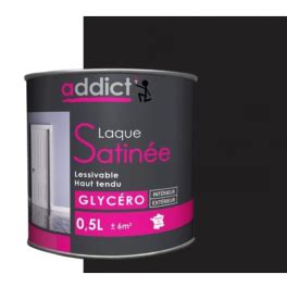 Peinture laqué glycéro déco tous supports noir satin 0 5 litre