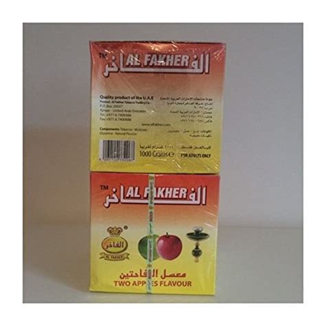 Al Fakher 200g Double Apple Non Tobacco Herbal Molasses Shisha