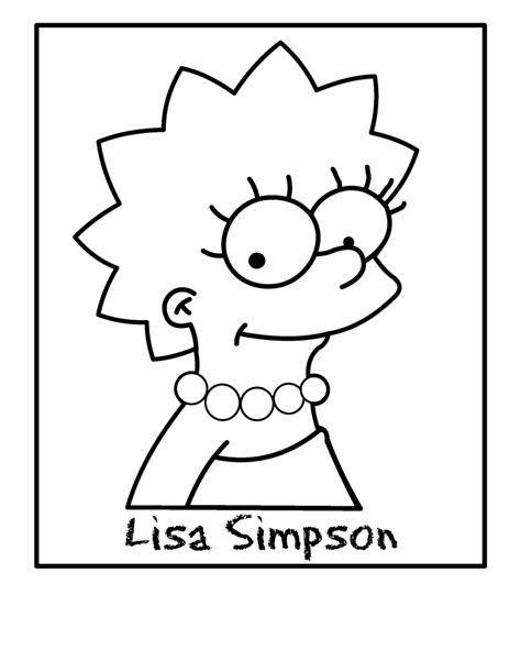 Simpsons Lisa Logo Black And White Lisa Simpson Clip Art Library