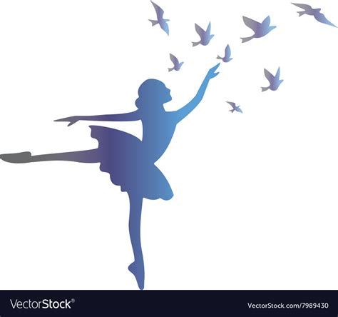 Ballet dancer isolated on white background Vector Image