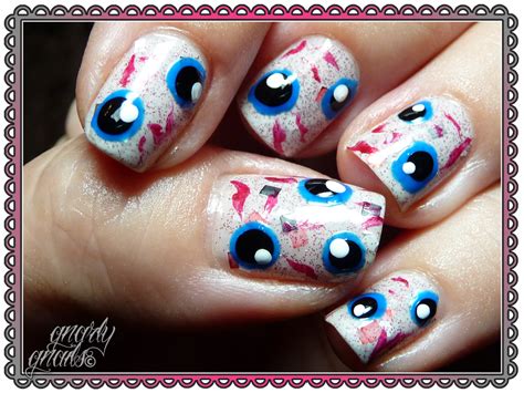 Gnarly Gnails Eyeball Nails Halloween Nails Halloween Nail Art