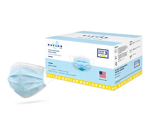 3 Ply Anti Fog Earloop Mask ASTM Level 3 Edmonds Dental Supply