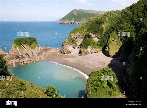 Golden Cove beach near Ifracombe and Combe Martin on the North Devon ...