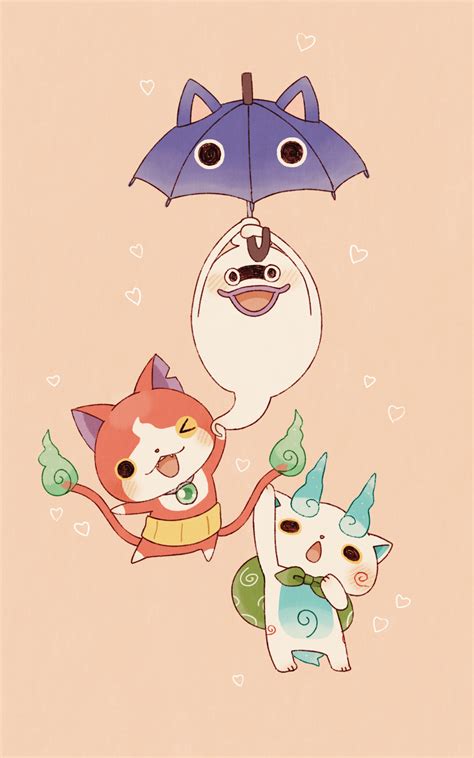 Jibanyan Komasan And Whisper Youkai Watch Drawn By Kanacho Danbooru