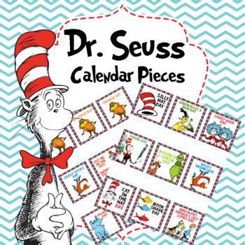 Dr Seuss Calendar Pieces By Preschool Kingdom Builders TpT