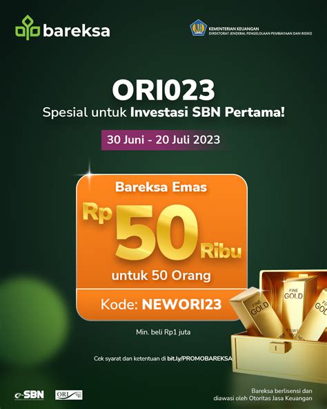 Promo Investor Baru Sbn Ritel Bareksa Beli Ori Berhadiah Emas Rp Ribu