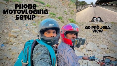 Phone Motovloging Setup How To Use Helmet Mobile Mount Gopro Jesa View Easy To Install