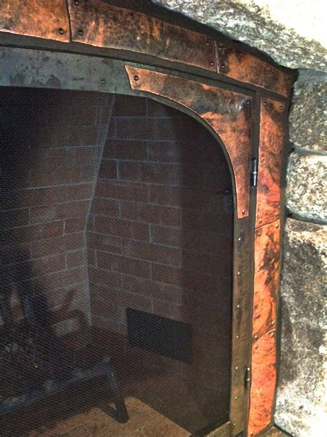 Artisan Iron » Rustic Fireplace Screen