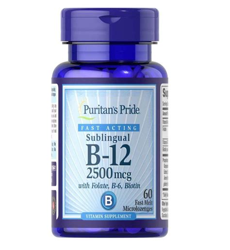 Витамин Б12 Puritan's Pride Vitamin B-12 2500 mcg Sublingual with ...