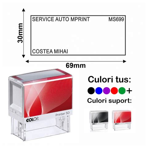 Stampila Itp Service Auto Dreptunghiulara Colop Printer