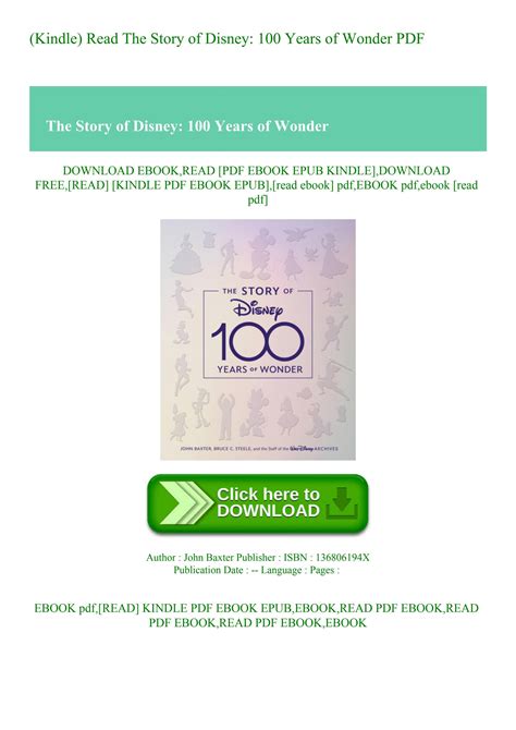 Kindle Read The Story Of Disney Years Of Wonder Pdf By