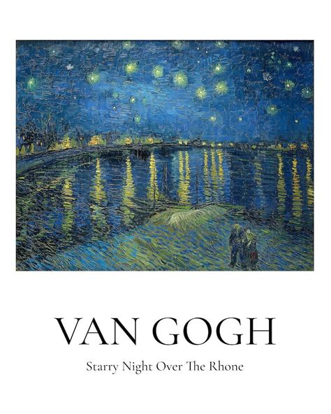 The Starry Night By Vincent Van Gogh Exhibition Poster Artofit