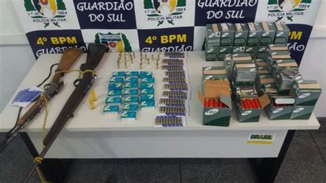 PM prende homem mais de 2 mil munições e duas armas de fogo em Dueré