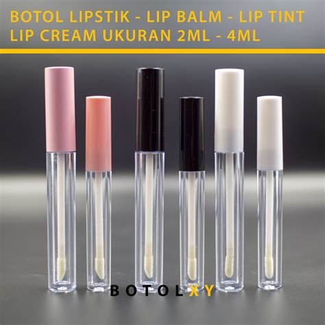 Jual Botol Lipgloss Lip Tint Acrilyc Kuas Bibir 2ml 4ml Lipstik Lip