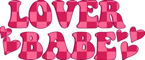 Retro Valentines Day Love Babe 15695806 Vector Art At Vecteezy