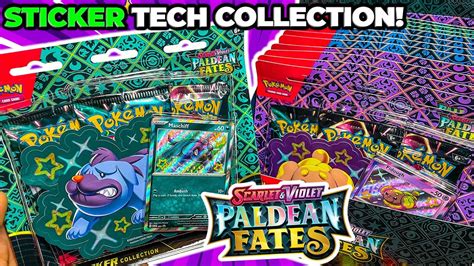 Pokemon Paldean Fates Tech Sticker Collection Blister Packs OPENING