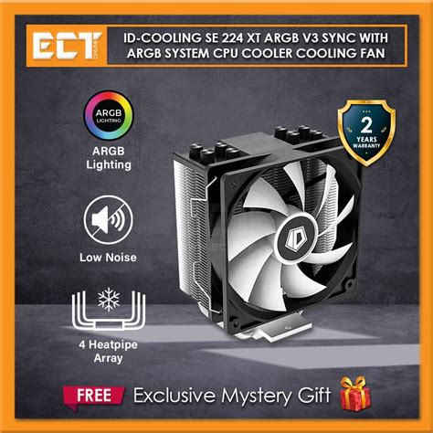 ID-Cooling SE 224 XT ARGB V3 Sync with ARGB System CPU Cooler Cooling Fan