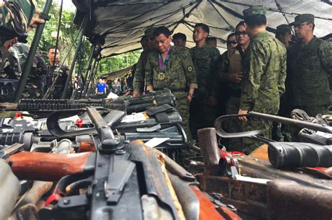 Duterte Tells New Afp Chief To Destroy Marawi Firearms Abs Cbn News