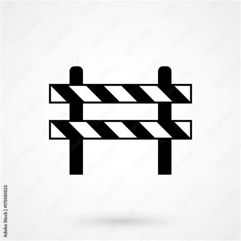 road barrier icon flat illustration isolated vector sign symbol stock