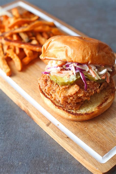 Spicy Buttermilk Fried Chicken Sandwich Brown Sugar Food Blog