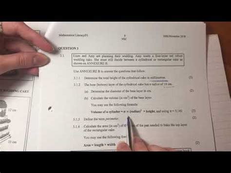 Maths Lit Paper 1 Nov 2018 Q3 1 Area Volume YouTube