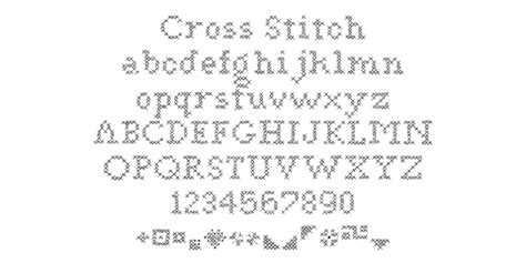 Cross Stitch FONT Download