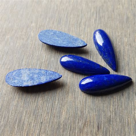 Lapis Lazuli Natural Gemstone Flat Back Lapis Lazuli Lapis Etsy