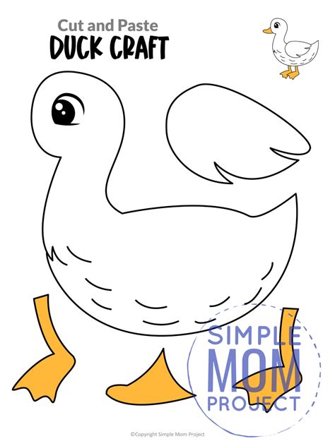 Free Printable Duck Craft Template Simple Mom Project