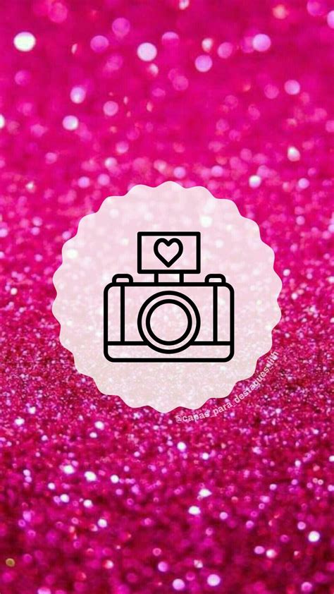 Capas Para Destaques Do Instagram Tema Glitter Rosa Para Mais