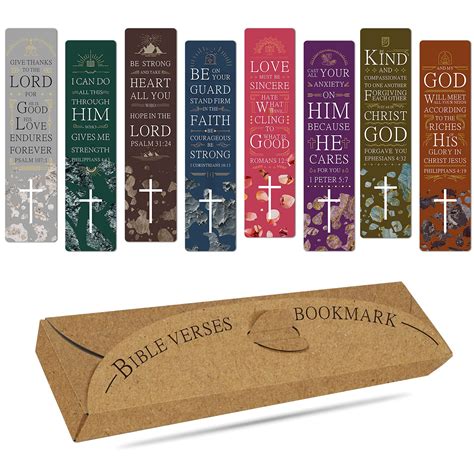 Buy Pieces Bible Verses Bookmarks With Cross Cutout Design