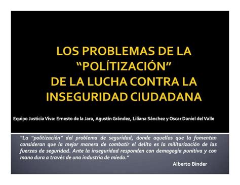 PDF La politización del problema de seguridad donde aquellos que