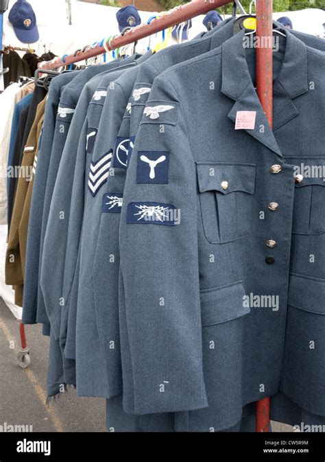 Old RAF Uniforms for sale on rack, England,UK Stock Photo - Alamy