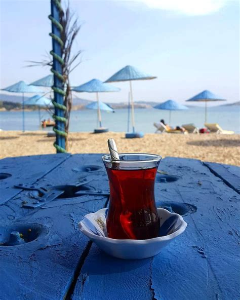 Turkish Tea At The Beach Near Fo A Zmir Via Instagram Denizkite