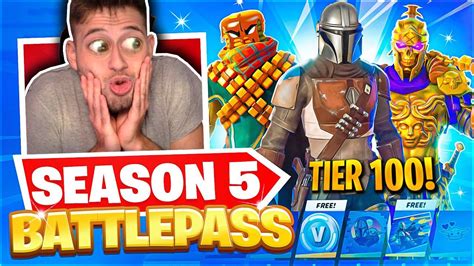 ΞΕΚΛΕΙΔΩΣΑ ΟΛΟ ΤΟ Season 5 Battle Pass Fortnite Greek Youtube