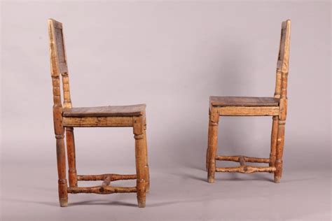 Pair Of Swiss Alp Folk Art Chairs For Sale At 1stdibs