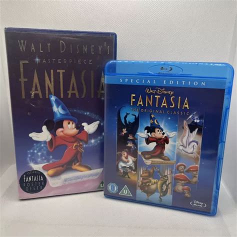 WALT DISNEY FANTASIA Original VHS Video Tape And Special Edition Blu