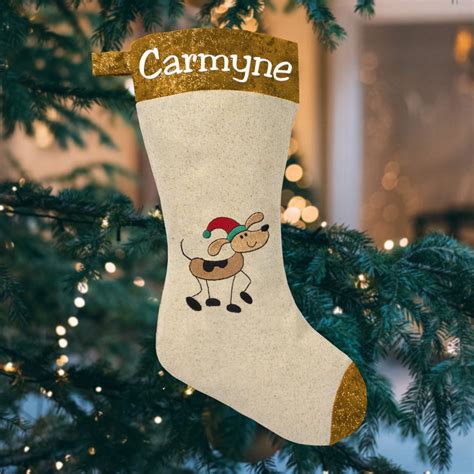 Personalised Christmas Stocking Embroidered Name Christmas Etsy