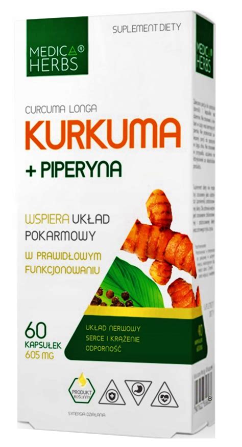 CURCUMA Longa PIPERYNA Medica Herbs KURKUMA Kurkumina 13668782635