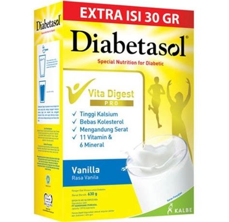 Diabetasol Vanila Gr Nutrisi Untuk Diabetes Susu Dia Betasol Vanilla