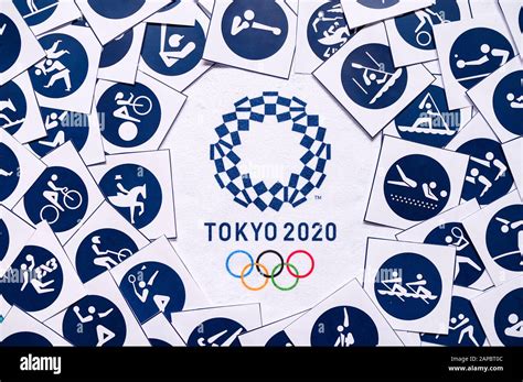 Tokyo Japan January 20 2020 Tokyo 2020 Summer Olympic Game Background Pictogram And Icon