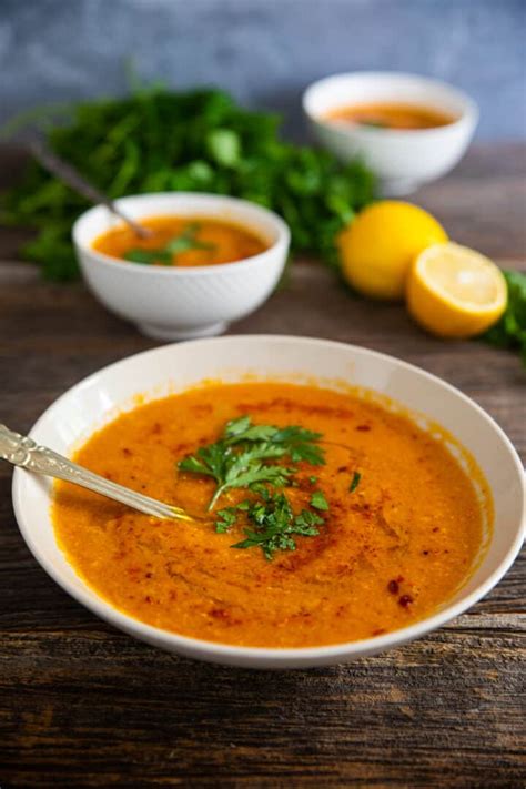 Moroccan Style Red Lentil Soup Recipe • Unicorns In The Kitchen