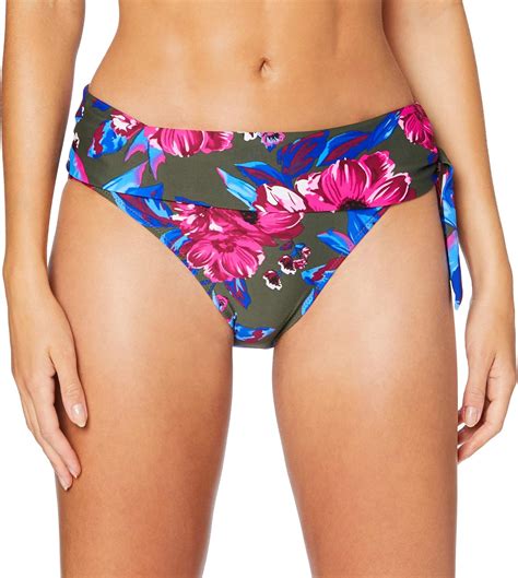 Pour Moi Women S Heatwave Fold Over Tie Brief Bikini Bottoms Amazon