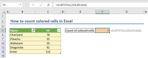 How To Count The Number Of Colored Cells In A Column In Excel Printable Templates Your Go To