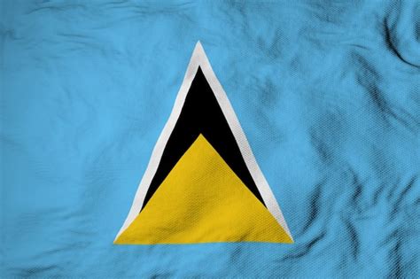 Premium Photo Full Frame Close Up On A Waving Flag Of Saint Lucia In